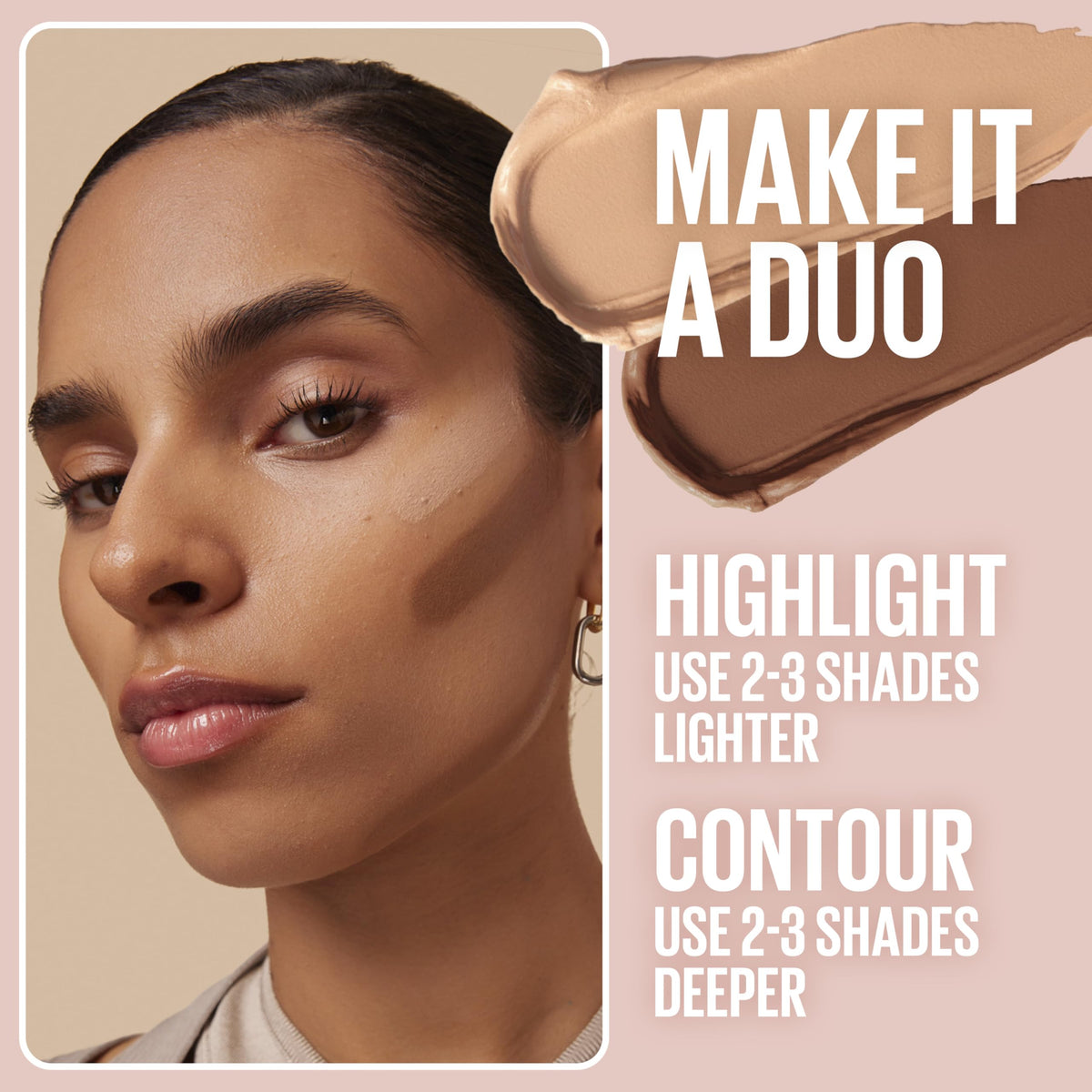 MAYBELLINE label closeup highlighting cranberry seed oil for nourishing, non‑drying wear