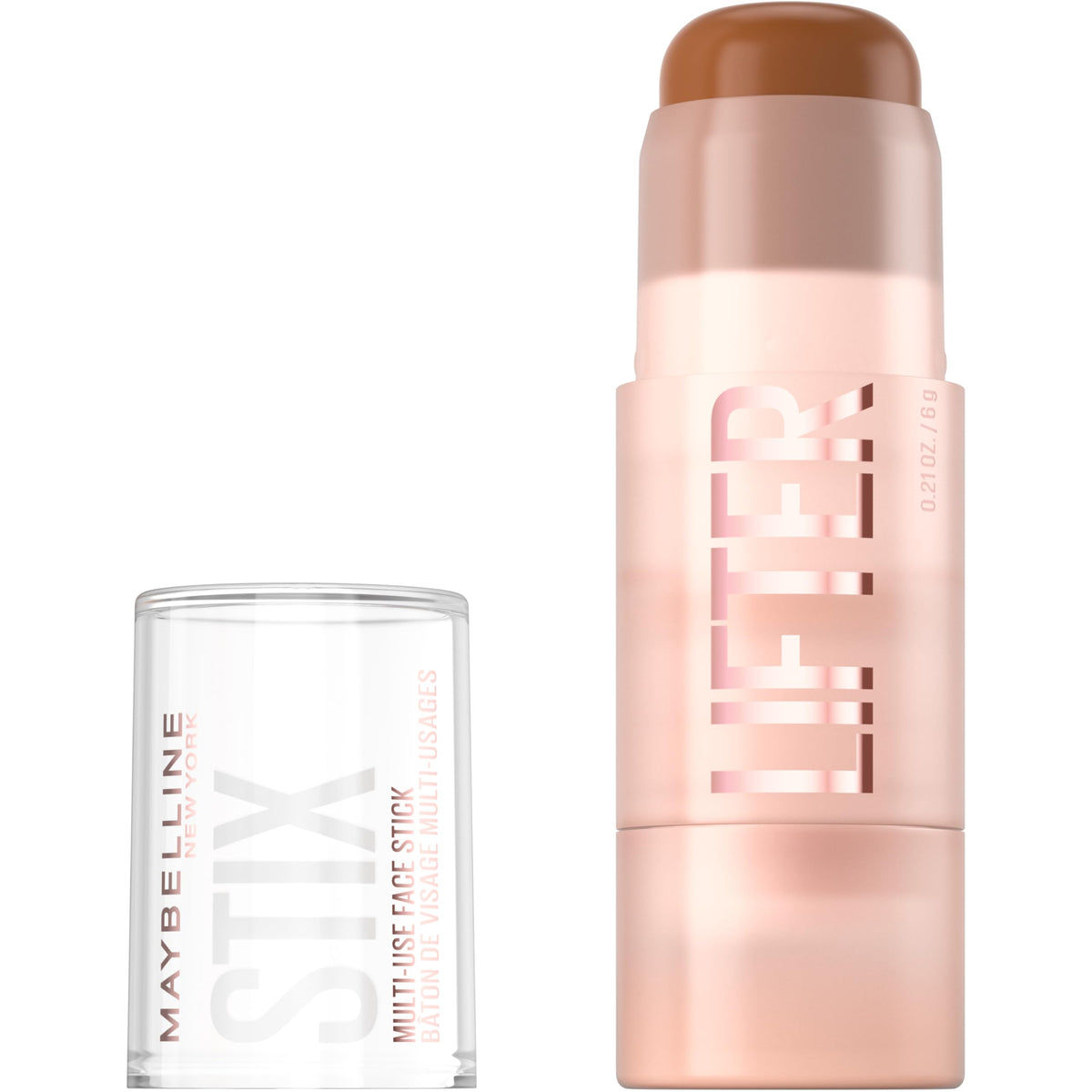 MAYBELLINE Lifter Stix front stick showing product tip and color benefits