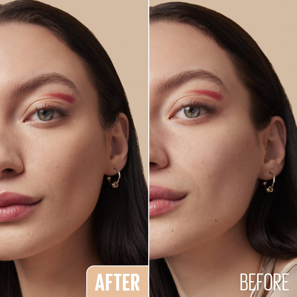 MAYBELLINE close view of open Lifter Stix tip showing creamy texture for smooth glide