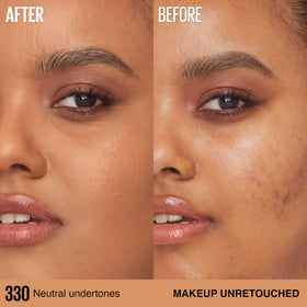 Maybelline shade 330 bottle front view for easy shade identification benefit