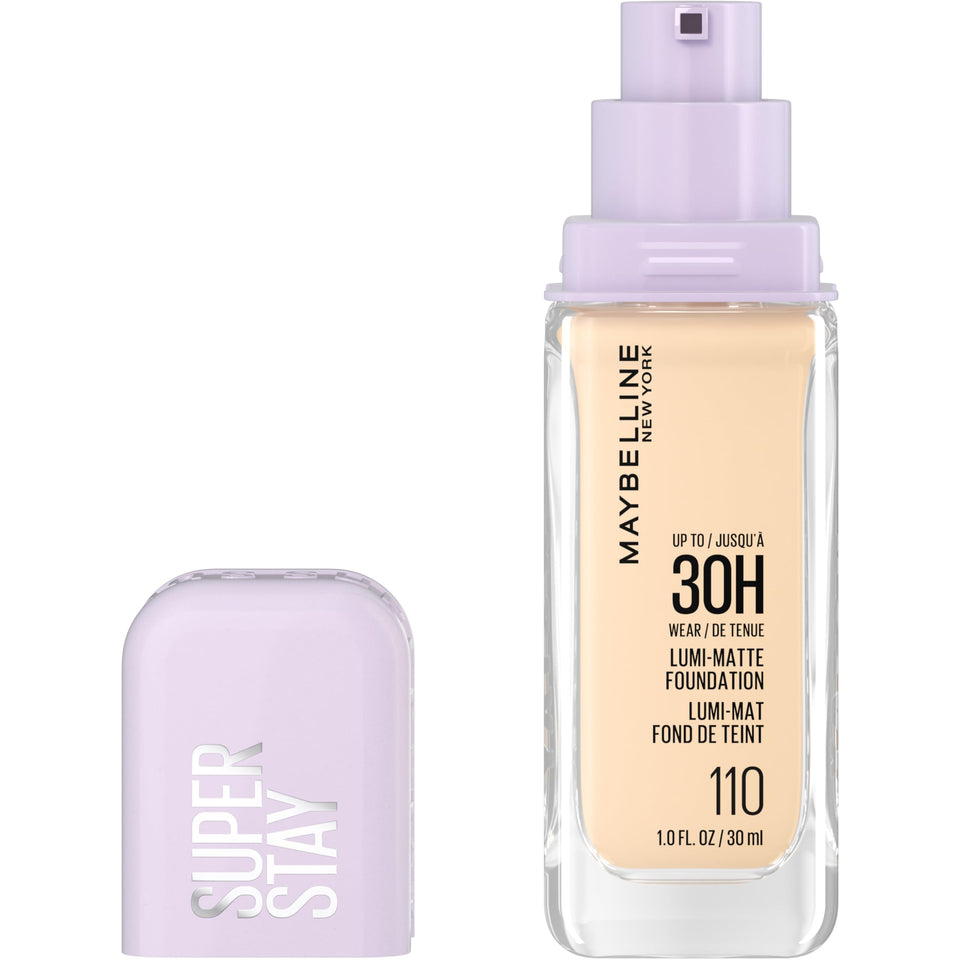 Maybelline bottle front view showing shade 110 and longwear benefit