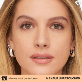 Maybelline swatch on arm of shade 120, demonstrates true-to-skin coverage
