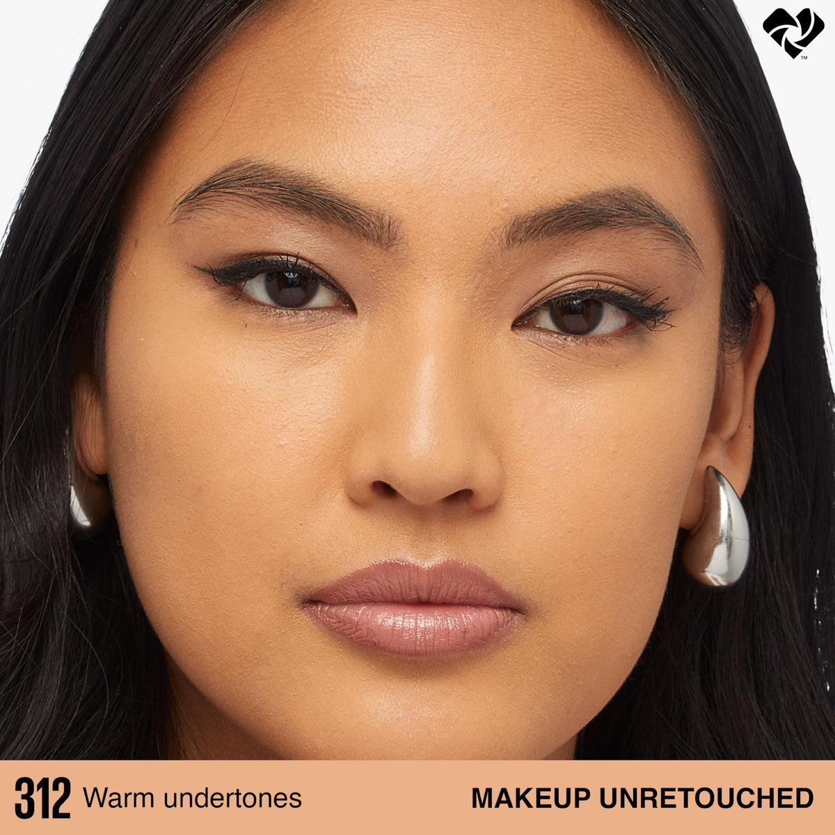 Maybelline close-up texture highlights lightweight, blendable finish