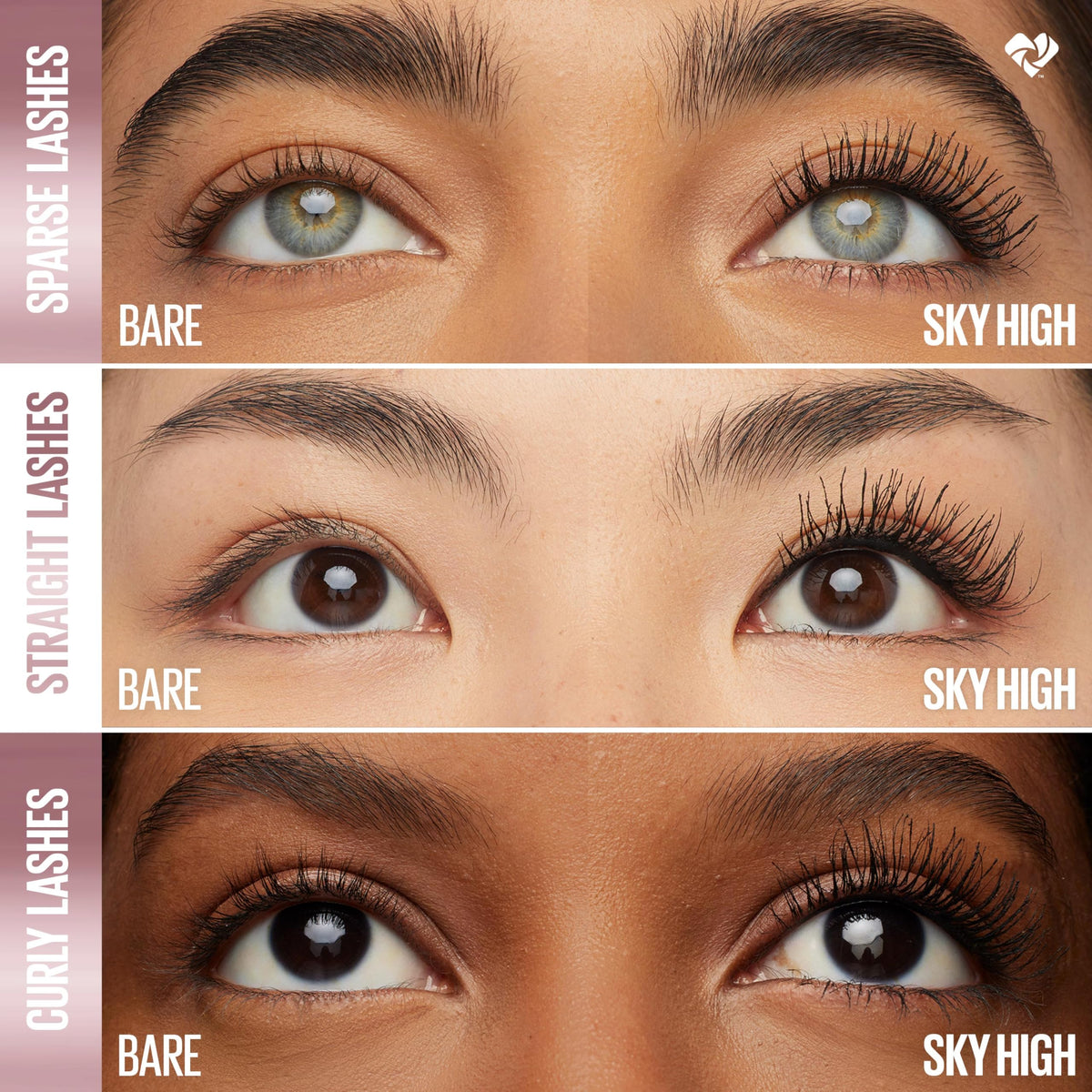 Maybelline wand applying mascara to lashes for lengthening benefit