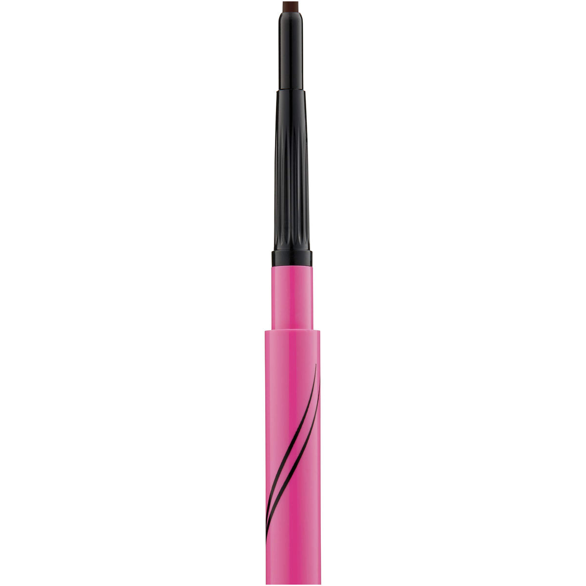 Maybelline pencil applied along upper lash line demonstrating precise eye definition