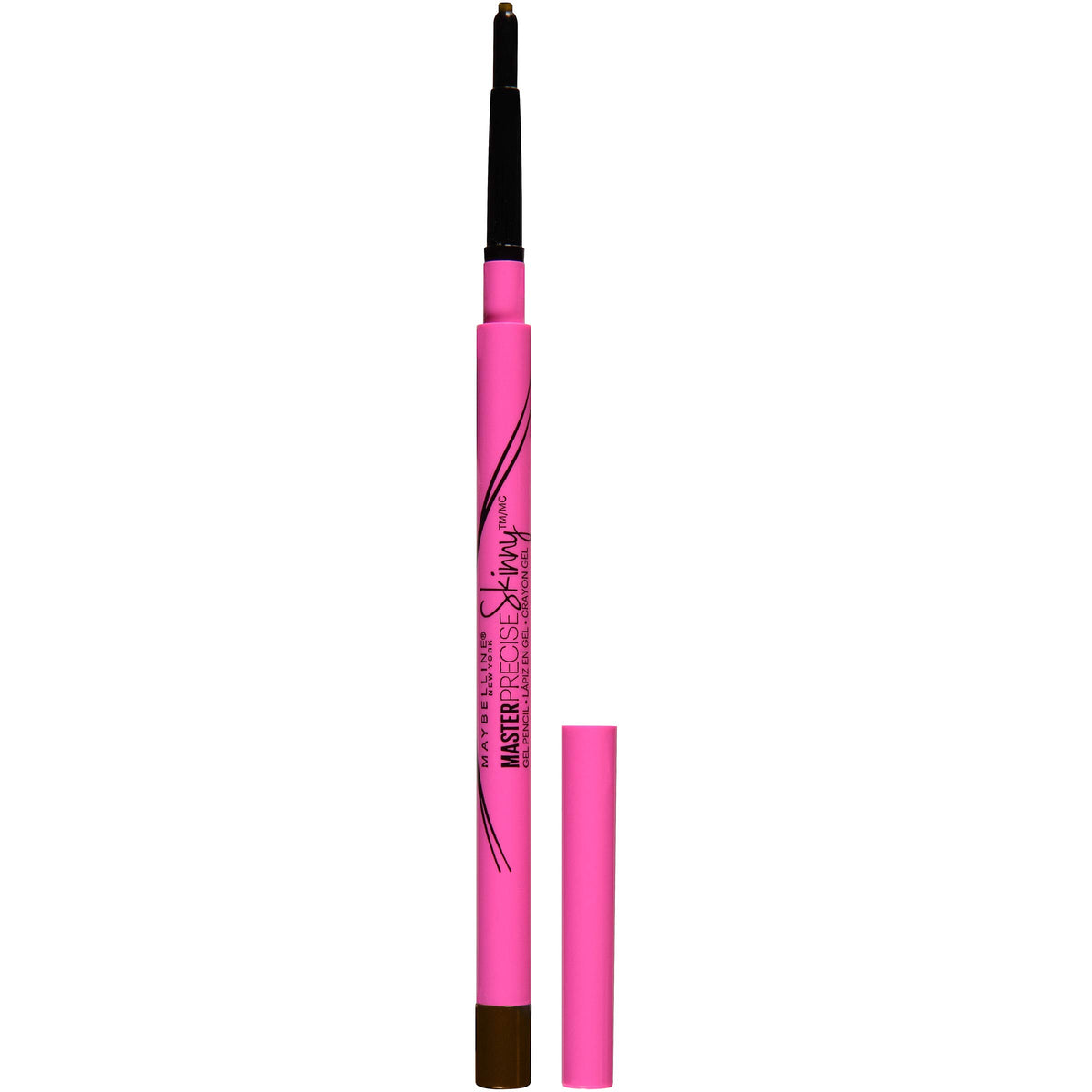 Maybelline eyeliner front packaging showing shade and slim design for easy storage