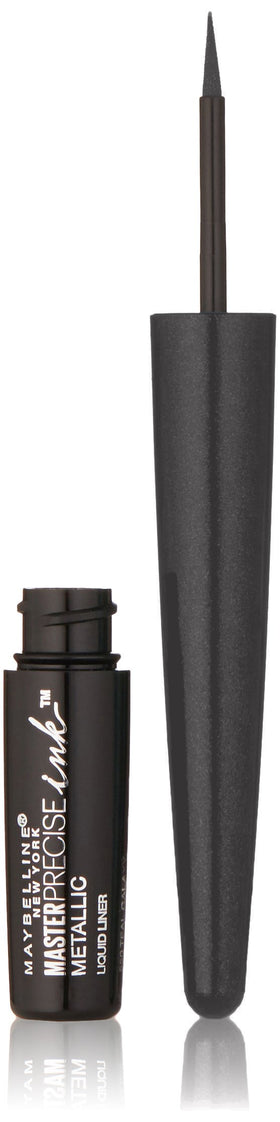 Maybelline packaging front view showing metallic Black Comet and product benefit of long wear