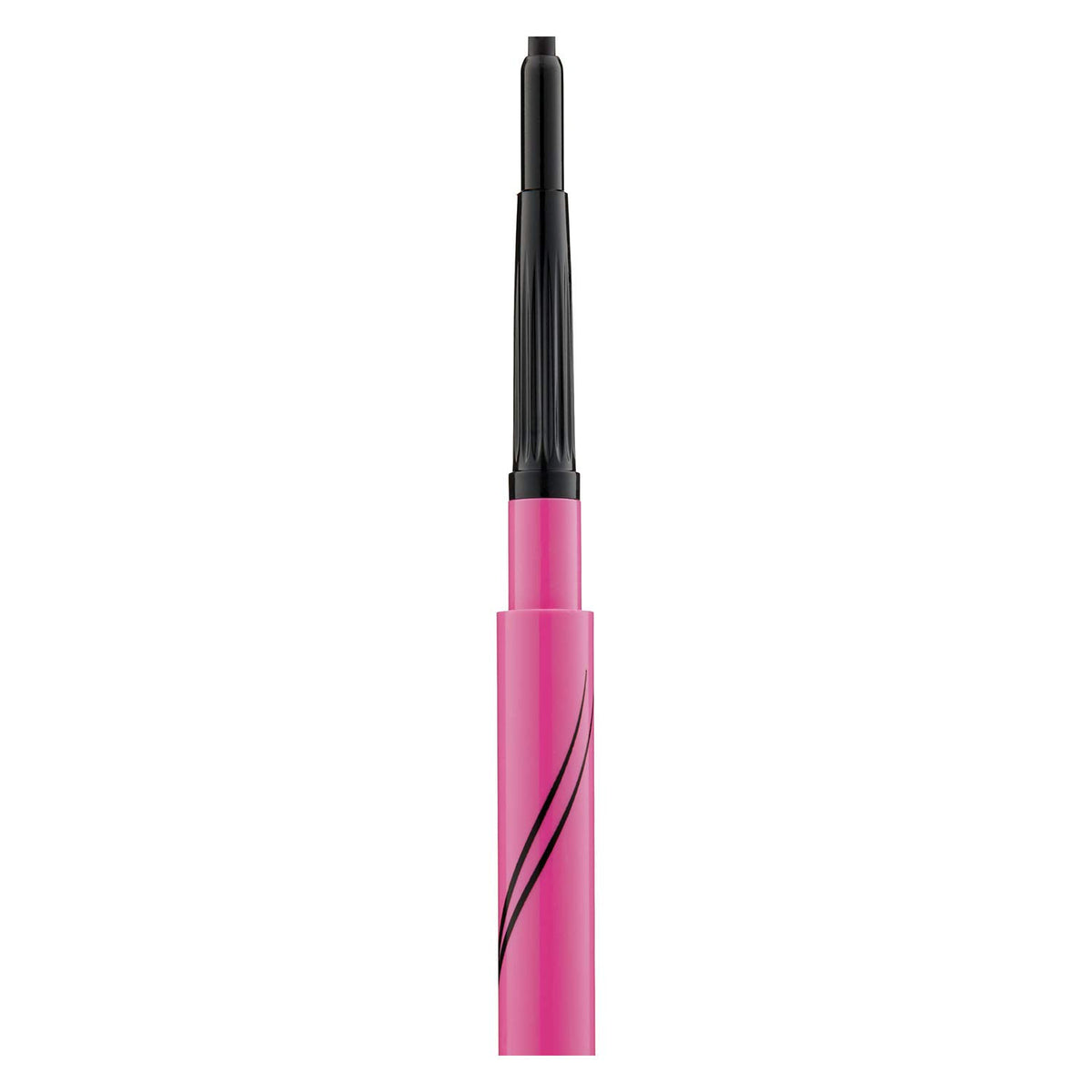 Maybelline Master Precise black gel swatch showing smooth opaque pigmentation