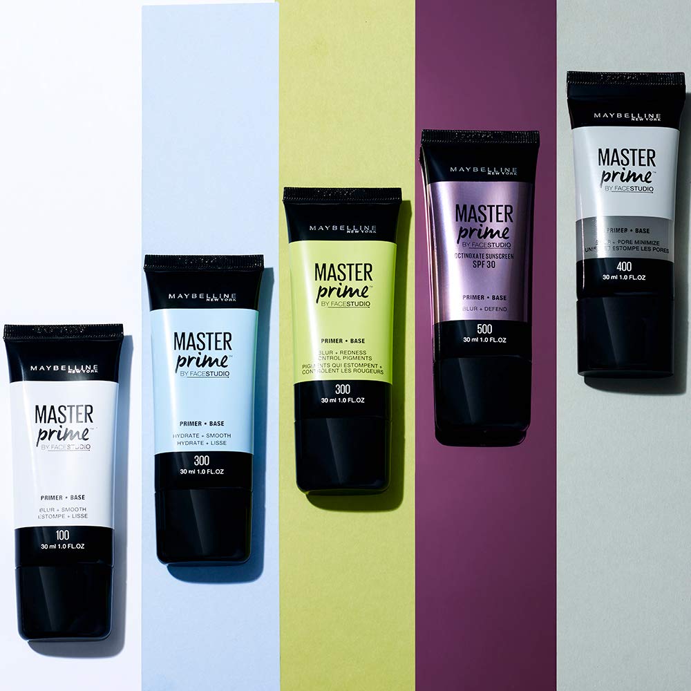MAYBELLINE Master Prime styled on vanity to show everyday routine and polished result