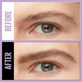 Maybelline medium brown swab on skin demonstrating true-to-shade payoff