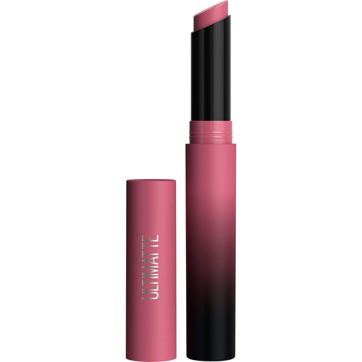 MAYBELLINE front packaging of More Mauve showing shade and sleek tube for travel-friendly use