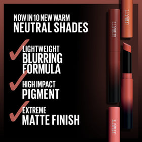 Maybelline More Mocha swatch on skin displaying intense mauve-brown pigment