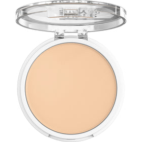 Maybelline open compact showing powder texture for smooth finish
