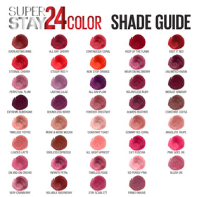 MAYBELLINE open tube revealing two-step color and balm construction