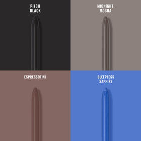 Maybelline gel pencil swatch on skin showing intense pay-off benefit