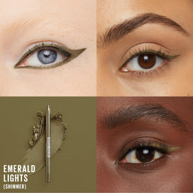 Maybelline pencil tip close-up revealing smooth sharpenable tip and precise control