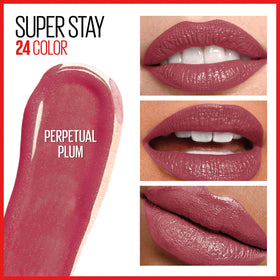 MAYBELLINE Perpetual Plum moisturizing balm closeup for all‑day comfort