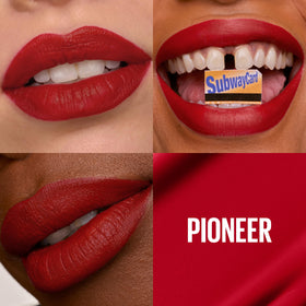 Maybelline arrow applicator detail for precise application and clean lip edges