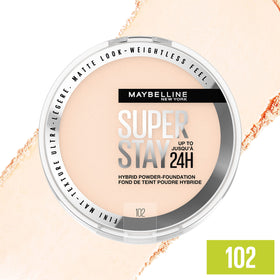 Maybelline powder close-up texture revealing smooth matte finish and blendability