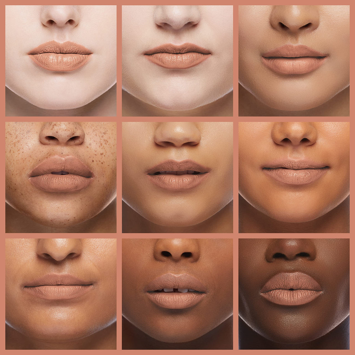 MAYBELLINE lip application closeup demonstrating even matte finish and flattering look