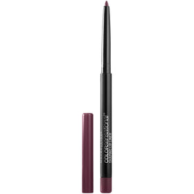 Maybelline Rich Wine front packaging showing pencil and cap, clear product ID and convenience