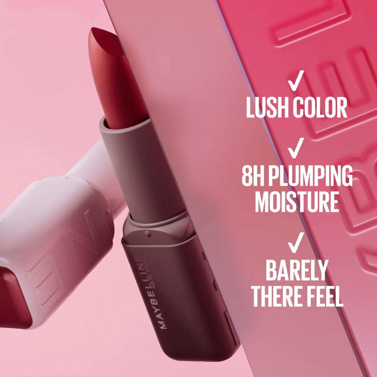 MAYBELLINE swatch of rosey mauve on arm showing true color