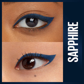 Maybelline sapphire tip close-up highlighting self-sharpening point for precise lines