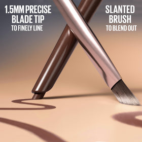 Maybelline in bag on vanity portraying on-the-go touch-up convenience
