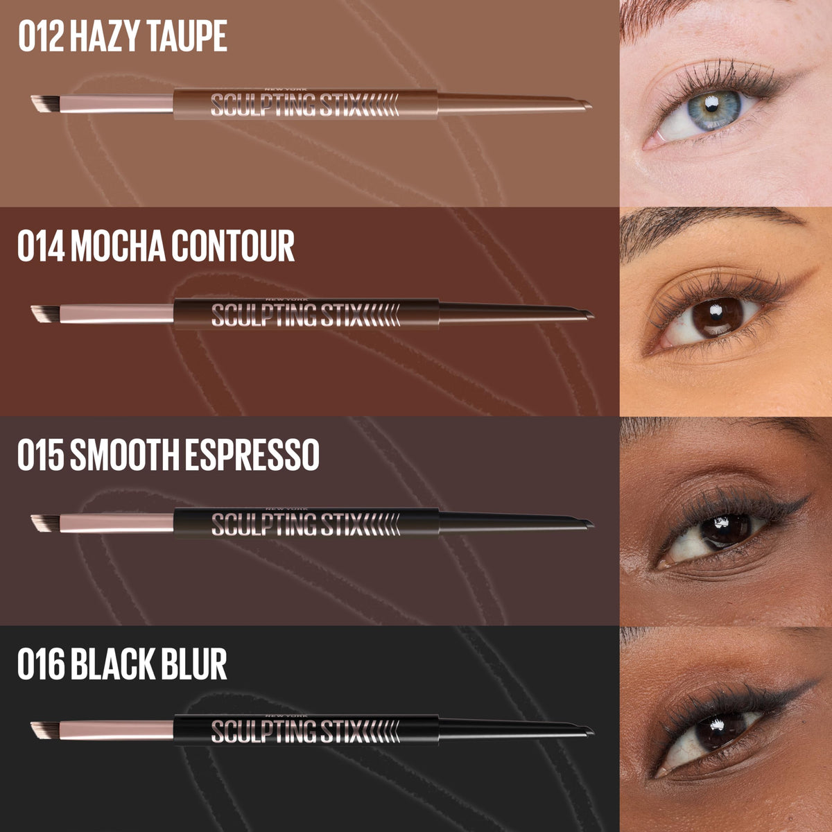 Maybelline next to common items showing compact travel-friendly size