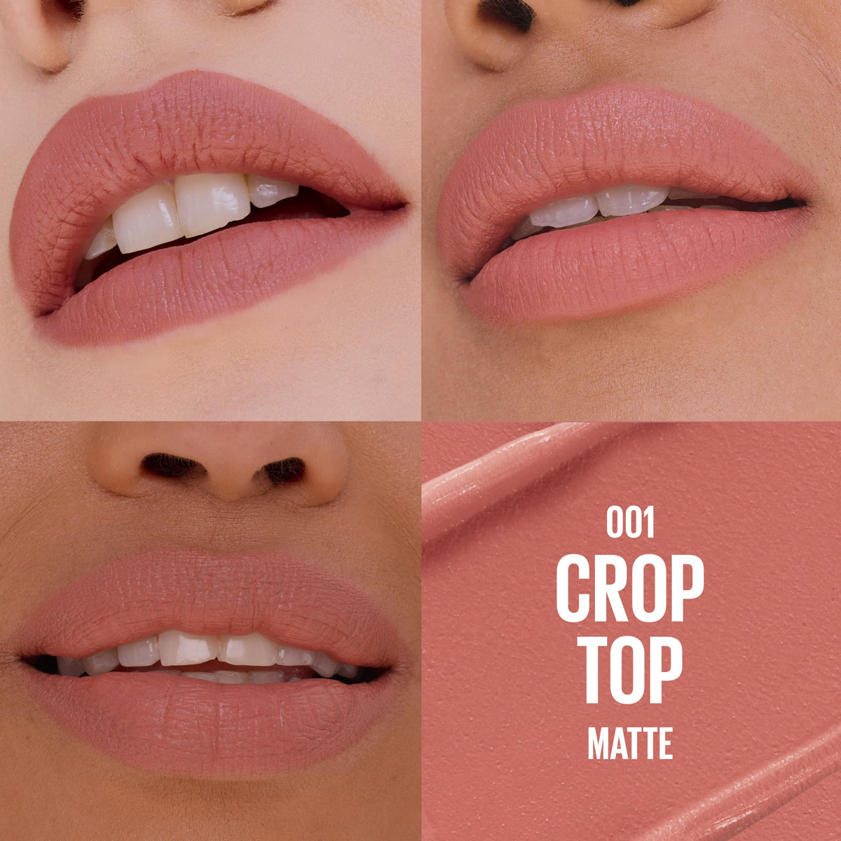 Maybelline close-up bullet texture illustrating smooth glide and rich pigment