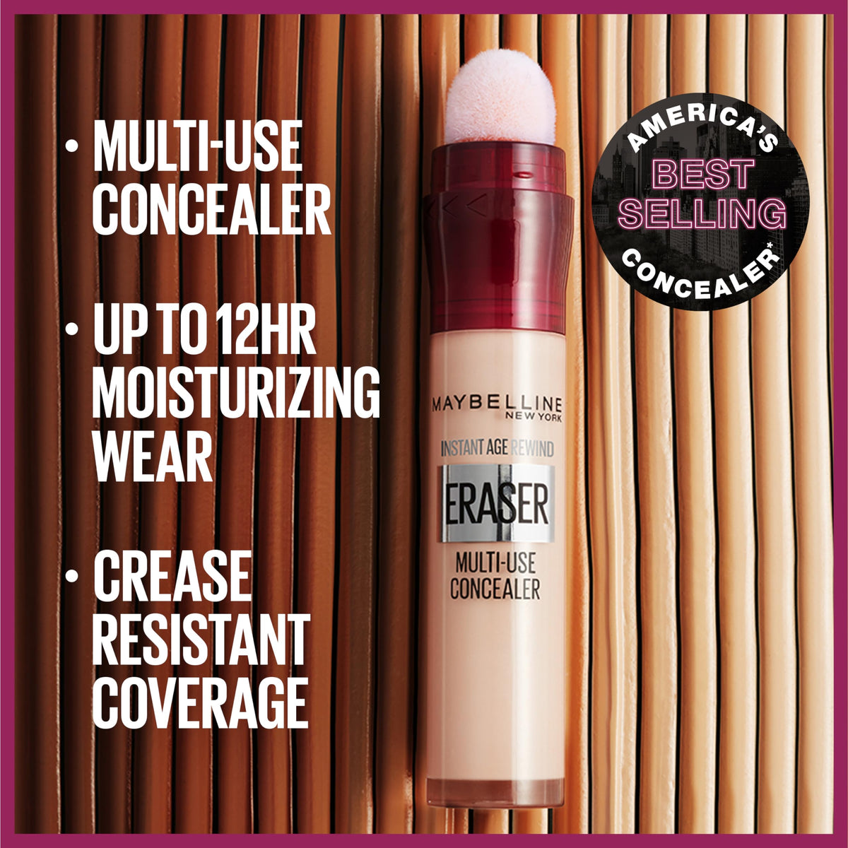 Maybelline shade 146.5 stick angled to display color and product shape