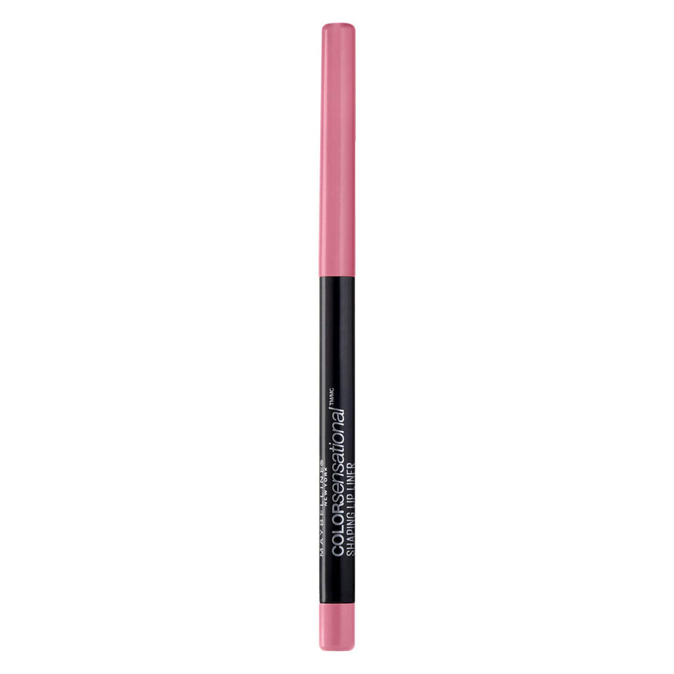 Maybelline shaping lip liner front packaging shows Palest Pink shade and pencil tip for precise defining