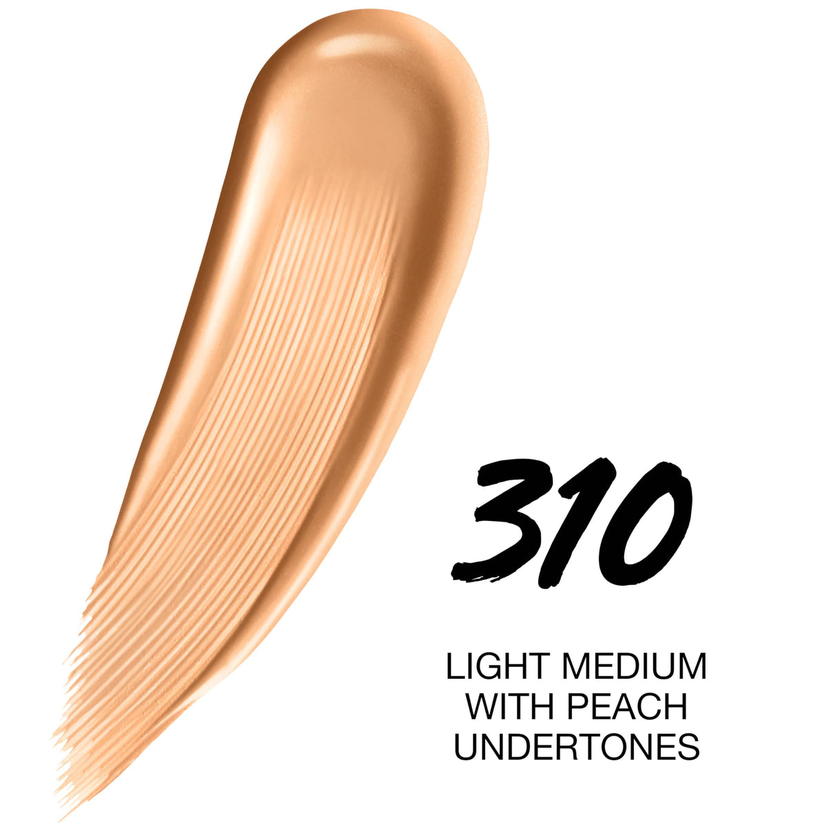 MAYBELLINE multiple swatches on arm showing shade 310 match options