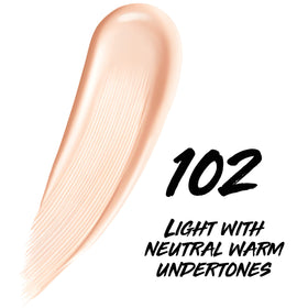 Maybelline texture swatch demonstrating lightweight, blendable coverage
