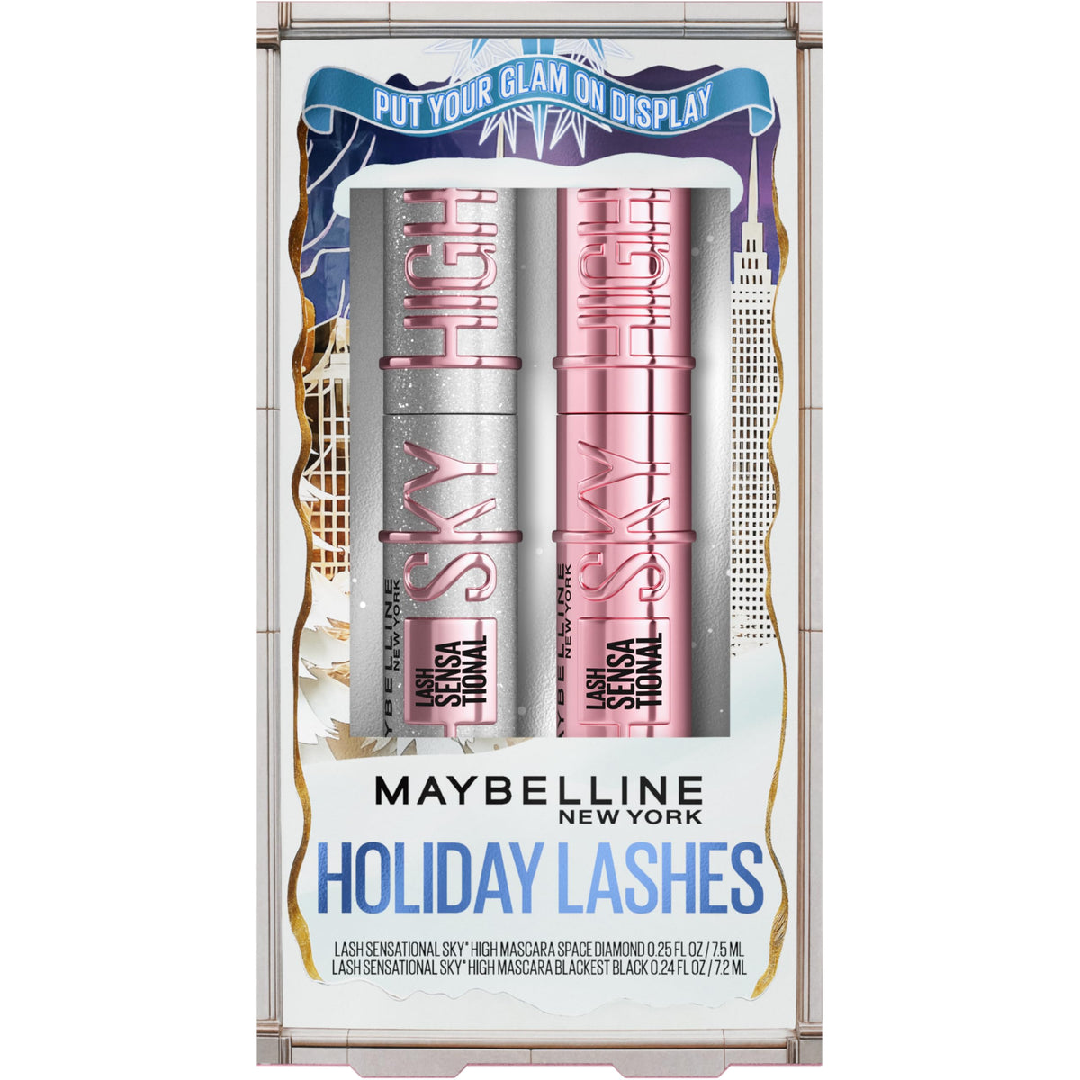Maybelline Sky High duo front packaging showing gift-ready presentation and convenience