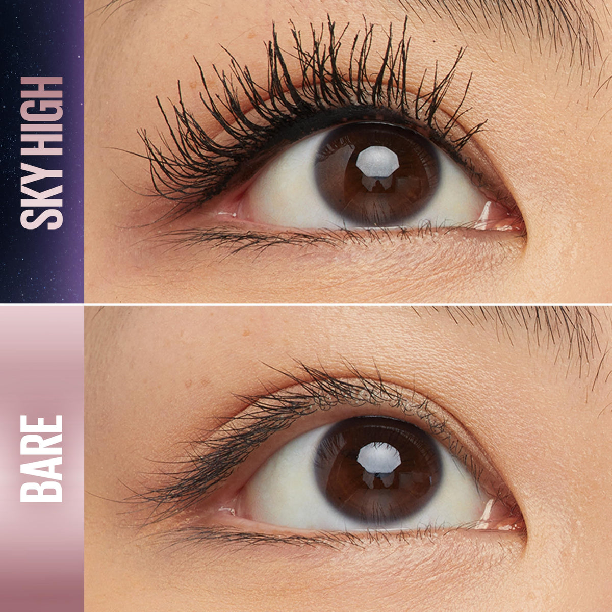 Maybelline Sky High Flex Tower brush close-up showing bend and precise separation benefit
