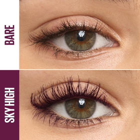 Maybelline Flex Tower brush close-up bending to coat lashes evenly