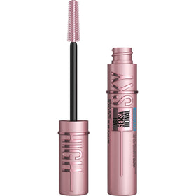 Maybelline Sky High front packaging showing very black tube and branding for bold lashes