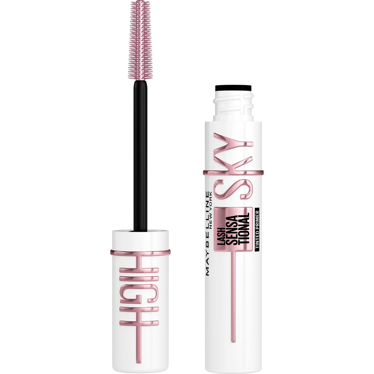 Maybelline Sky High primer front packaging shows product and shade with clear benefit