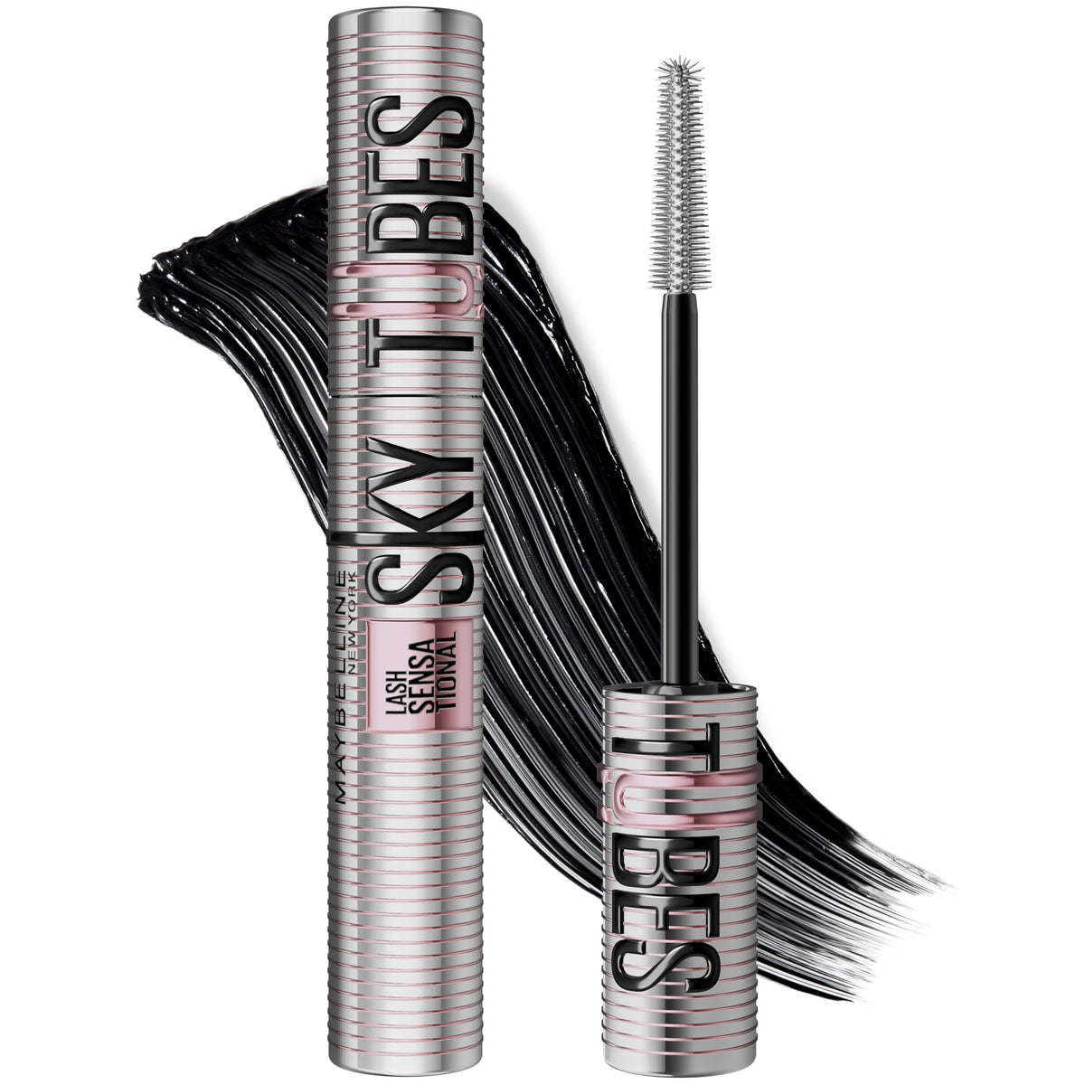 Maybelline Sky Tubes front packaging showing Very Black tube and branding, easy-to-grab design