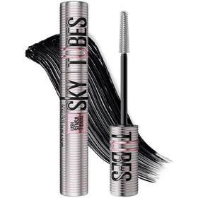 Maybelline Sky Tubes front packaging showing Very Black tube and branding, easy-to-grab design