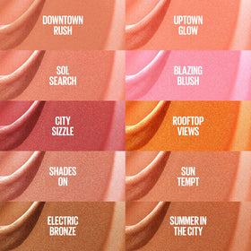 Maybelline Sunkisser size scale next to coin showing compact travel-friendly design