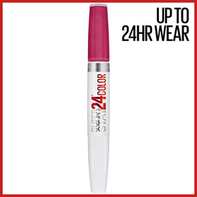 Maybelline Super Stay 24 applicator closeup illustrating precise pigment application benefit