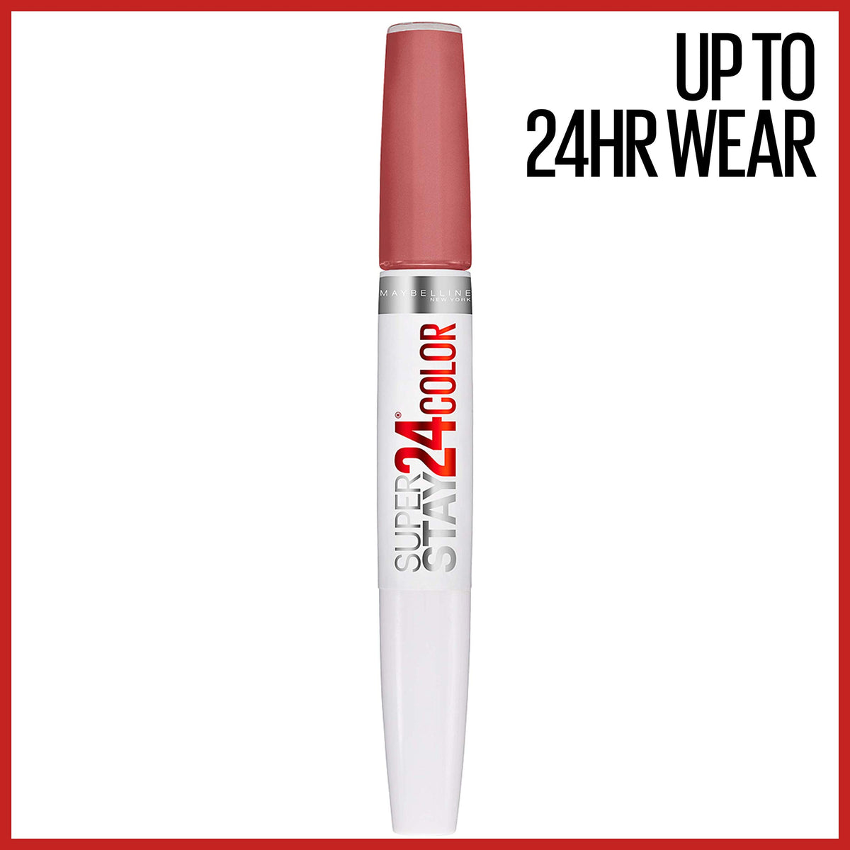 MAYBELLINE precision tip applicator showing accurate color placement for neat lips