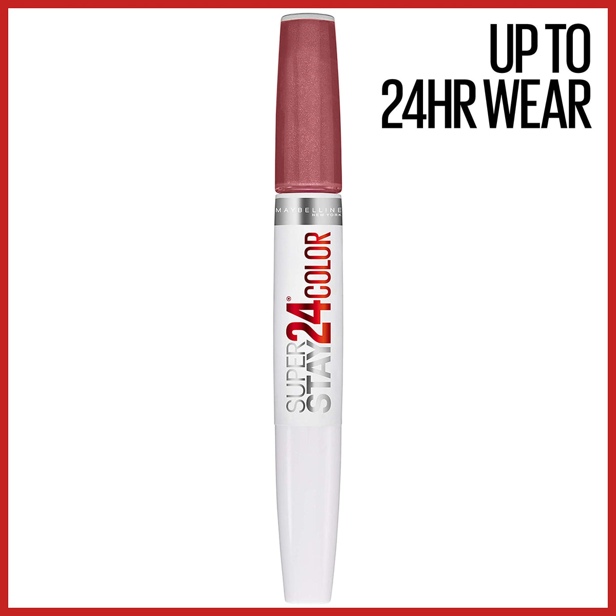MAYBELLINE dual-ended tube detail displays color and balm compartments