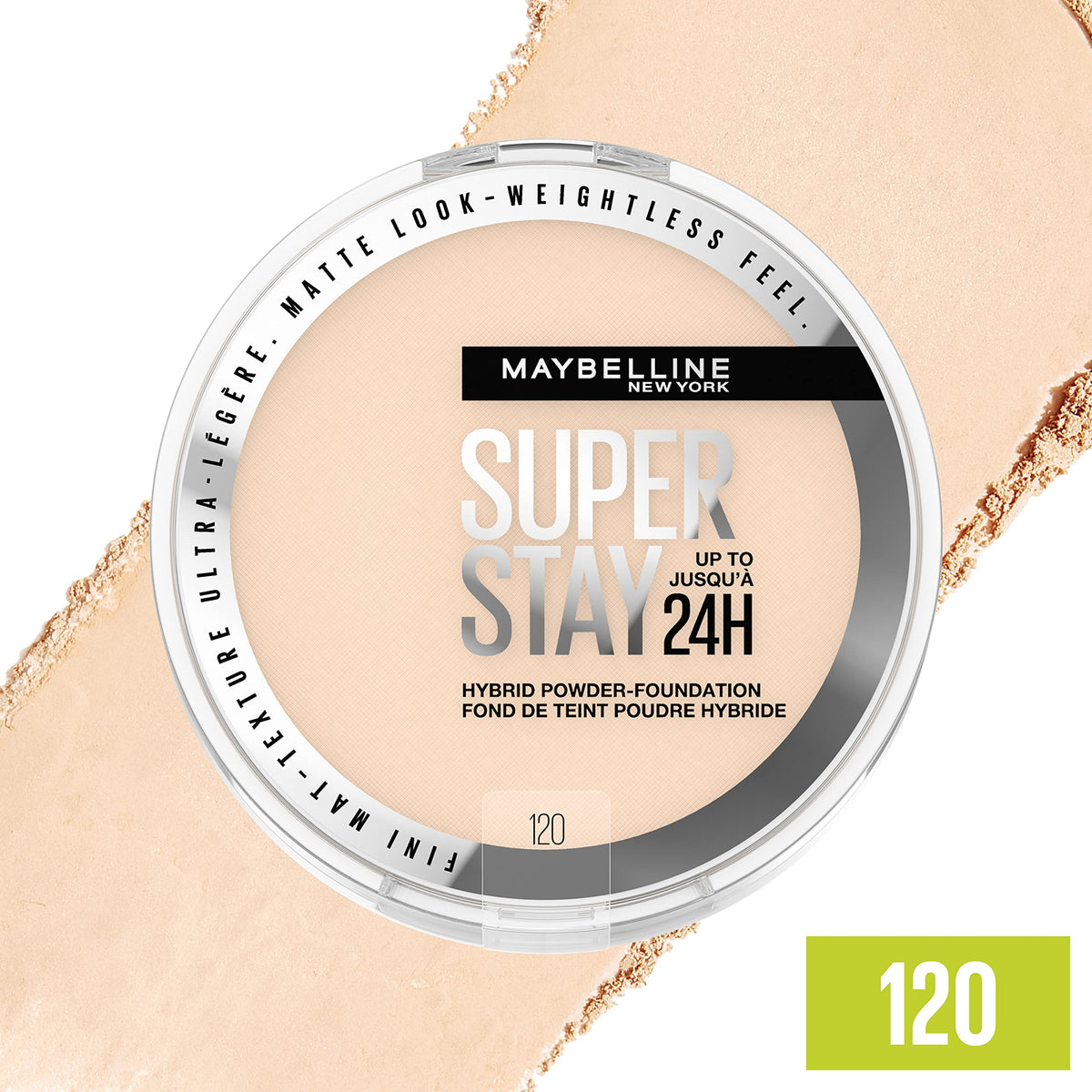 MAYBELLINE applying powder with brush for even, buildable coverage