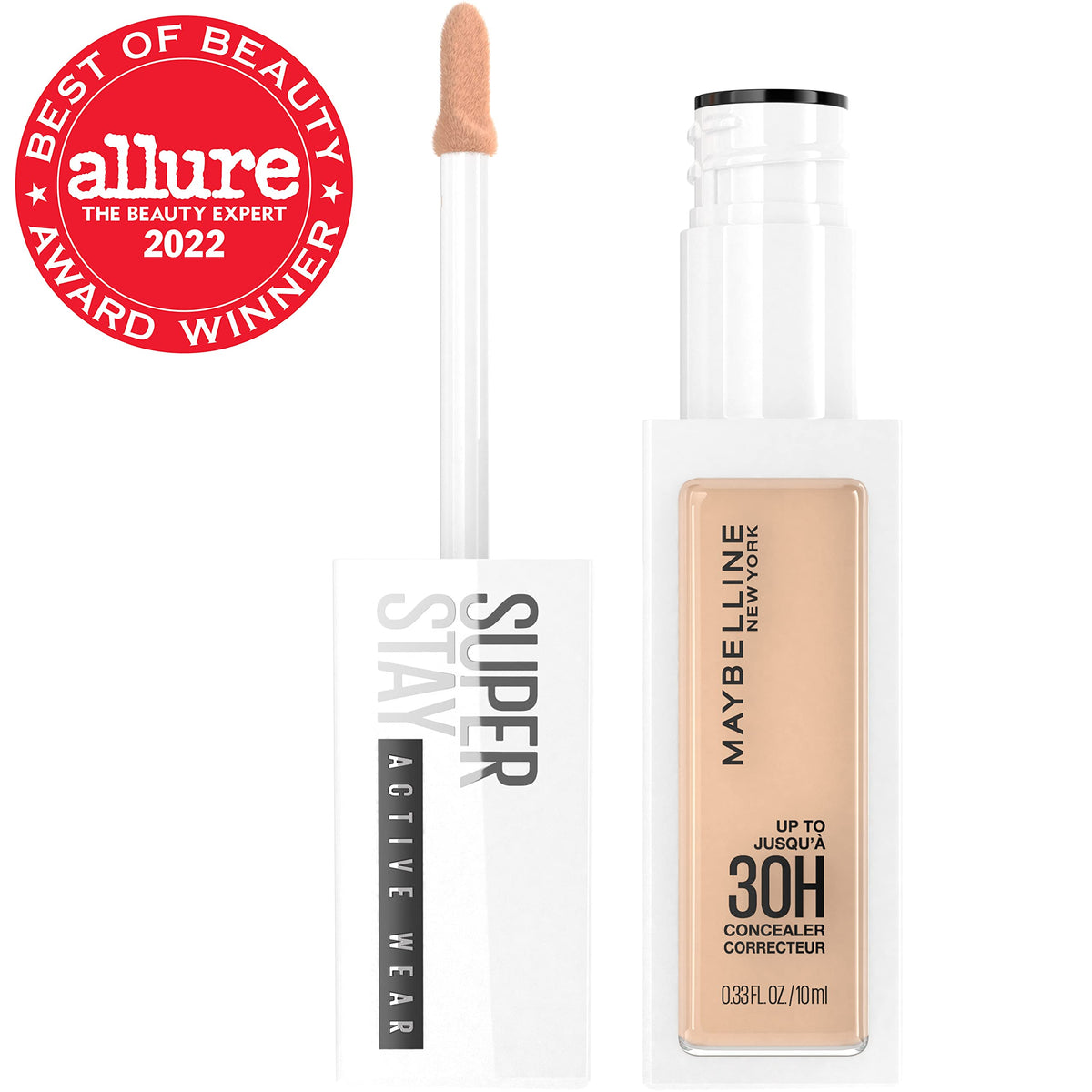 MAYBELLINE comfort-curve applicator close-up for precise, even application benefit