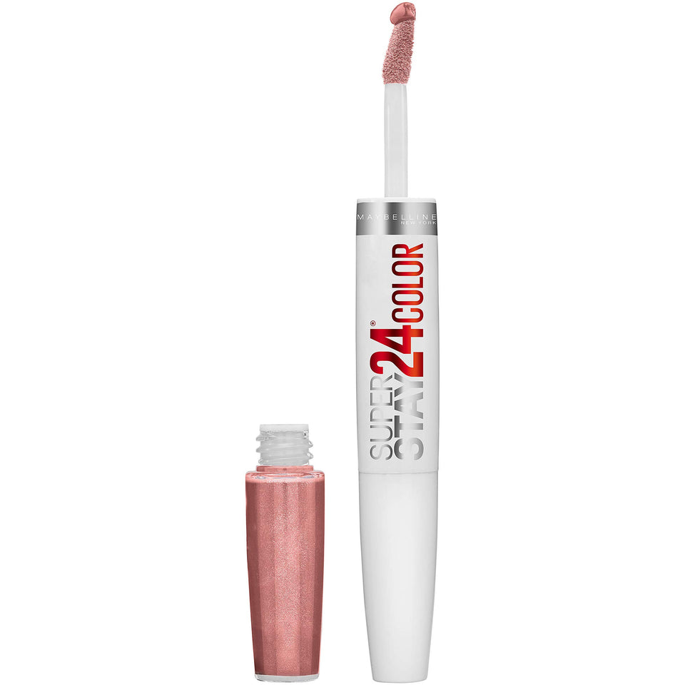 Maybelline Super Stay front tube showing dual applicators and compact design benefit