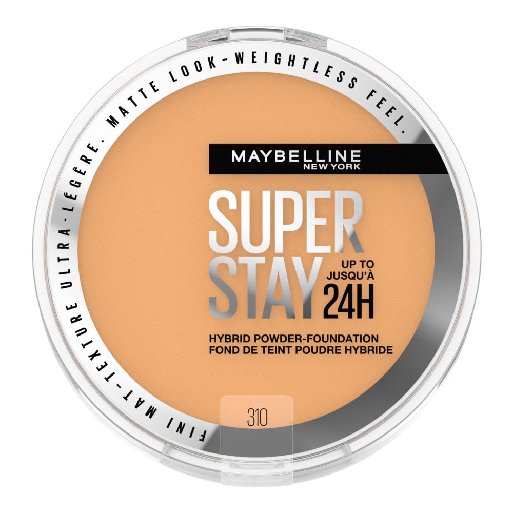 Maybelline compact front packaging showing product name and sleek design benefit convenience