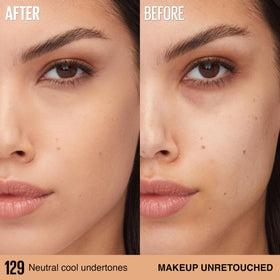 Maybelline Super Stay creamy texture close-up showing blendable coverage